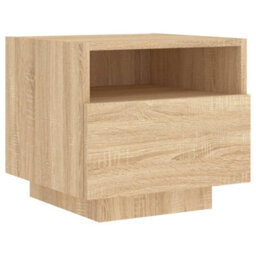 Berkfield Bedside Cabinet With Led Lights Sonoma Oak 40X39X37 Cm - thumbnail 5