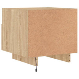 Berkfield Bedside Cabinet With Led Lights Sonoma Oak 40X39X37 Cm - thumbnail 9