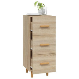 Berkfield Sideboard Sonoma Oak 34.5X34X90 Cm Engineered Wood - thumbnail 4