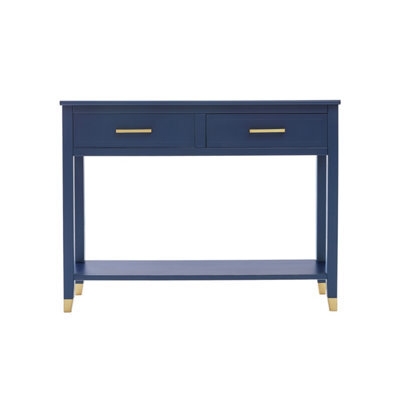 Cabinet Bits Palazzi 2 Drawer Console Table Blue H80 W105 D35Cm - image 1