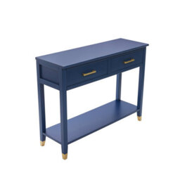 Cabinet Bits Palazzi 2 Drawer Console Table Blue H80 W105 D35Cm - thumbnail 3