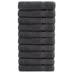 Berkfield Premium Hand Towels Solund 10Pcs Anthracite 50X100Cm 600Gsm - thumbnail 1