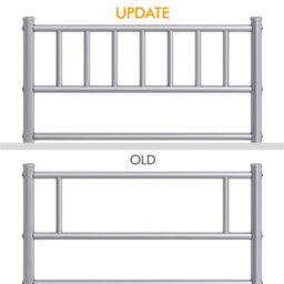 Yaheetech Silver 3Ft Single Metal Bed Frame With Slatted Headboard And Footboard - thumbnail 7
