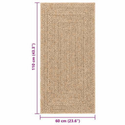 Walplus Rug Zizur Beige 60X110 Cm Jute Look Indoor And Outdoor - thumbnail 8