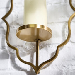Dibor Moroccan Style Wall Mounted Candle Sconce Gold Pillar Candle Tea Light Votive Candle Holder Lantern - thumbnail 4
