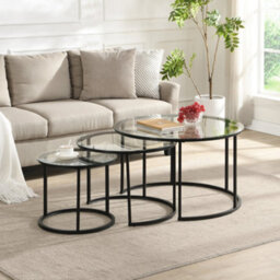 Orbis Nest Of Tables - Set Of 3 - Glass