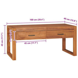 Berkfield Durable Tv Cabinet 100X40X45 Cm Recycled Teak Wood - thumbnail 9