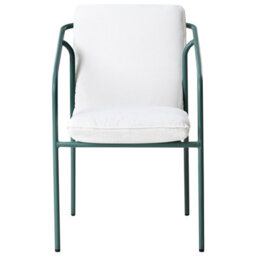 Beliani Set Of 4 Garden Chairs With Cushions Asciano Metal Green - thumbnail 5