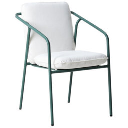 Beliani Set Of 4 Garden Chairs With Cushions Asciano Metal Green - thumbnail 4