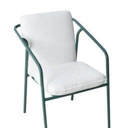 Beliani Set Of 4 Garden Chairs With Cushions Asciano Metal Green - thumbnail 8