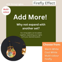 Firefly Festoon - Multi-Coloured, 20 Waterproof Led Festoon Lights Outdoor, Indoor Outdoor Globe String Lights - thumbnail 5
