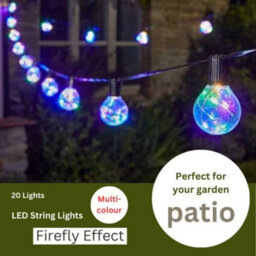 Firefly Festoon - Multi-Coloured, 20 Waterproof Led Festoon Lights Outdoor, Indoor Outdoor Globe String Lights - thumbnail 2