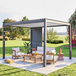 Sweeek - Adjustable Louver Panel 130Cm For Triomphe Pergola 4X3M Anthracite - thumbnail 7