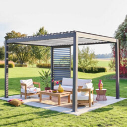 Sweeek - Adjustable Louver Panel 130Cm For Triomphe Pergola 4X3M Anthracite - thumbnail 4