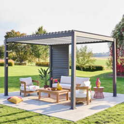 Sweeek - Adjustable Louver Panel 130Cm For Triomphe Pergola 4X3M Anthracite - thumbnail 3