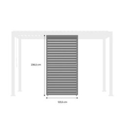 Sweeek - Adjustable Louver Panel 130Cm For Triomphe Pergola 4X3M Anthracite - thumbnail 5