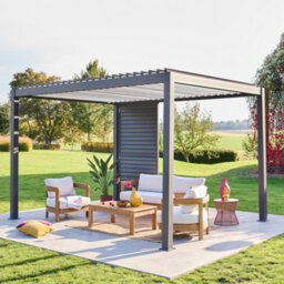 Sweeek - Adjustable Louver Panel 130Cm For Triomphe Pergola 4X3M Anthracite - thumbnail 1