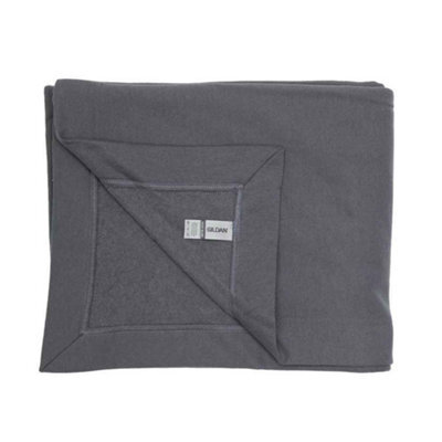 Gildan Fleece Stadium Blanket Charcoal (One Size)