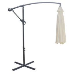 Sundaze 3M Cream Garden Cantilever Banana Parasol Umbrella Crank Hanging Patio With Base Weights - thumbnail 6