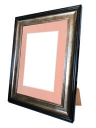 Frames By Post Scandi Black & Gold Frame With Pink Mount For Image Size 9 X 6 - thumbnail 4