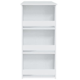 Berkfield Bar Table With Storage Rack White 102X50X103.5 Cm Engineered Wood - thumbnail 6