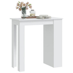 Berkfield Bar Table With Storage Rack White 102X50X103.5 Cm Engineered Wood - thumbnail 4