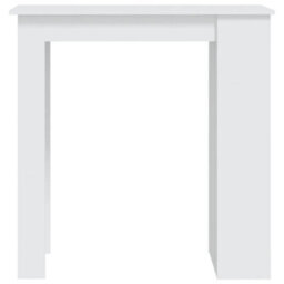 Berkfield Bar Table With Storage Rack White 102X50X103.5 Cm Engineered Wood - thumbnail 5