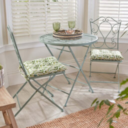 Dibor Set Of 2 Green Leaf Print Indoor Dining Chair Seat Pad Cushions (L)40Cm X (W)40Cm - thumbnail 3