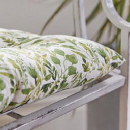 Dibor Set Of 2 Green Leaf Print Indoor Dining Chair Seat Pad Cushions (L)40Cm X (W)40Cm - thumbnail 4