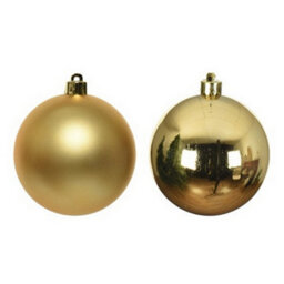 Kaemingk Shatterproof Plain Bauble (Pack Of 6) Light Gold (One Size) - thumbnail 1