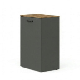 Folding Computer Desk Shefa Line Flexi Graphite & Wotan Oak (Folding Top And Mobile Storage Unit) - thumbnail 4