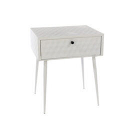 Core Products Options Saturn White Metal 1 Drawer Bedside Cabinet - Black Handle 56 X 46 X 36Cm - thumbnail 6
