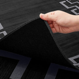 Ameha Modern Bedroom Greek Key Style Front Door Mat Indoor Durable Soft Touch Non Shedding Nico Black Small Rug (40 X 60 Cm) - thumbnail 9