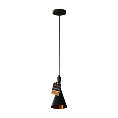 Ledsone Black Industrial Pendant Light  Modern Hanging Lamp With E27 Socket, Farmhouse Decor For Dining Room & Kitchen - image 1