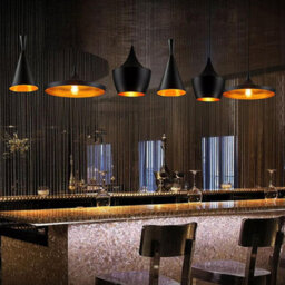 Ledsone Black Industrial Pendant Light  Modern Hanging Lamp With E27 Socket, Farmhouse Decor For Dining Room & Kitchen - thumbnail 9