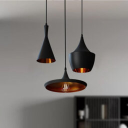 Ledsone Black Industrial Pendant Light  Modern Hanging Lamp With E27 Socket, Farmhouse Decor For Dining Room & Kitchen - thumbnail 5