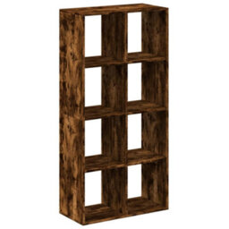 Berkfield Durable Room Divider Bookcase Smoked Oak 69.5X29X137.5 Cm Engineered Wood - thumbnail 7