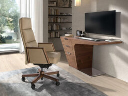 Angel Cerda Mink Leatherette Swivel Office Chair - thumbnail 4