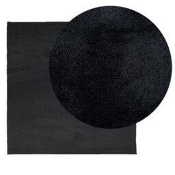 Berkfield Rug Oviedo Short Pile Black 120X120 Cm - thumbnail 3