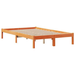 Berkfield Bookcase Bed Without Mattress Wax Brown 135X190 Cm Double Solid Wood Pine - thumbnail 5