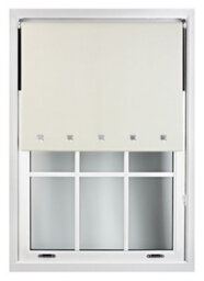 Furnished Blackout Roller Blinds With Square Eyelets And Metal Fittings- Cream Trimmable (W)55Cm (L)210Cm - thumbnail 2