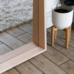 Jōbū Jobu Home - Hanaka - Full Length Natural Oak Rectangle Mirror - 200Cm X 100Cm - thumbnail 4
