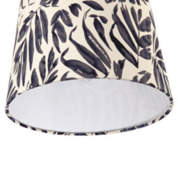 Happy Homewares Midnight Blue Palm Leaf Themed 25Cm Drum Lampshade With Fabric Lining - thumbnail 5