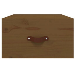 Berkfield Wall-Mounted Bedside Cabinet Honey Brown 40X29.5X22 Cm - thumbnail 5