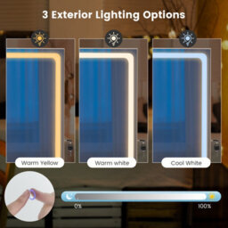 Costway Standing Jewelry Cabinet Lockable Jewelry Armoire W/ Led Lights - thumbnail 7