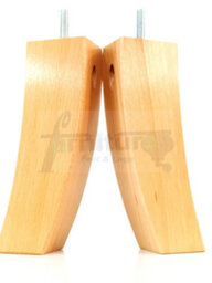 L&F 4X Replacement Furniture Legs Solid Wood Feet 185mm Height Sofas Chairs Settee Cabinets M8(8mm) Tsp2022 (Natural) - thumbnail 4