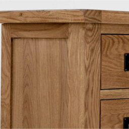 Zelah Oak 3 Drawer Chest Fully Assembled - By Roseland Furniture - thumbnail 6