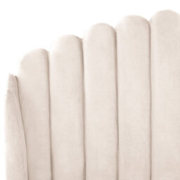 Beliani Bed Velvet Ambillou 140 X 200 Cm (Eu Double) Light Beige - thumbnail 7