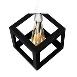 Valuelights Eschor Retro Style Black Metal Puzzle Cube Design Ceiling Light Shade (D)16.2Cm