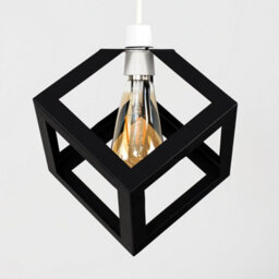 Valuelights Eschor Retro Style Black Metal Puzzle Cube Design Ceiling Light Shade (D)16.2Cm - thumbnail 4